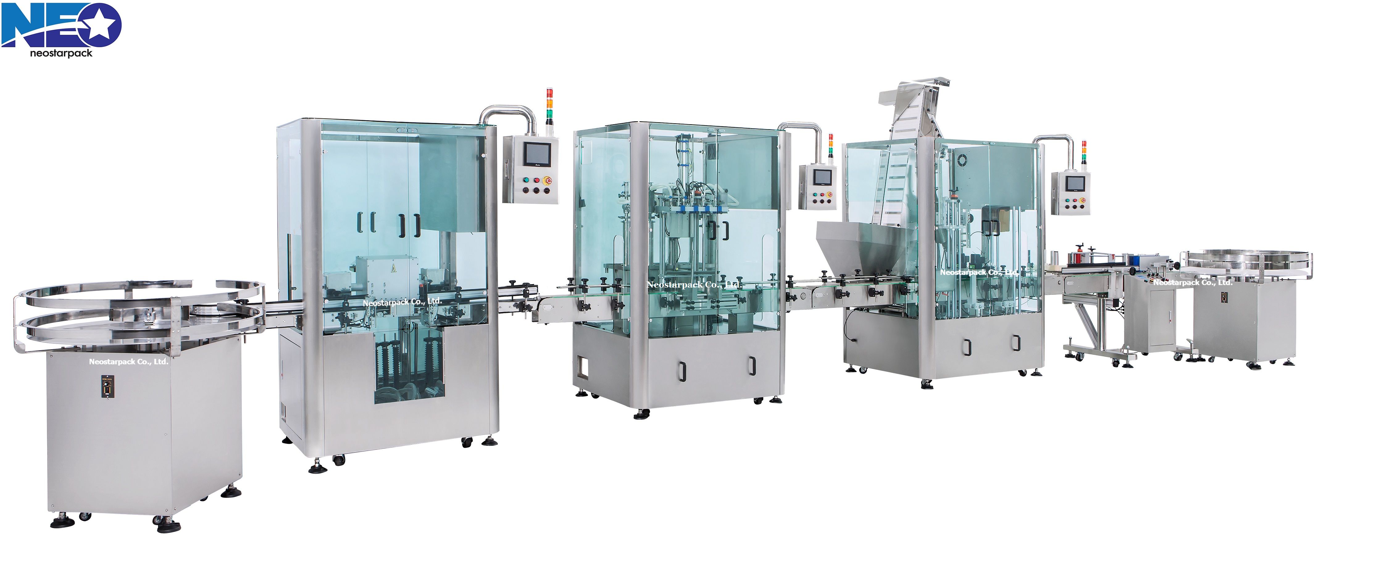 Machine de lavage, remplissage et capsulage de bouteilles